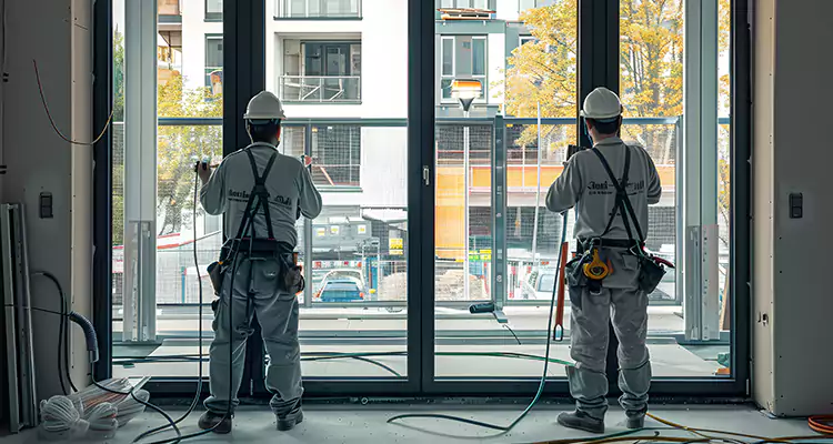 Patio Door Glass Replacement with Built-In Blinds in Sunset, FL